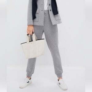 Tuckernuck Gray Herringbone Joggers Small Elevated Luxe Athleisure NWT